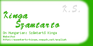 kinga szamtarto business card